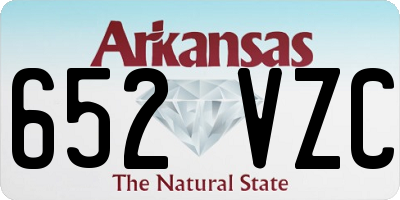 AR license plate 652VZC