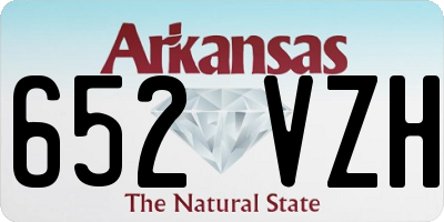 AR license plate 652VZH