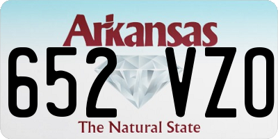 AR license plate 652VZO