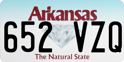 AR license plate 652VZQ
