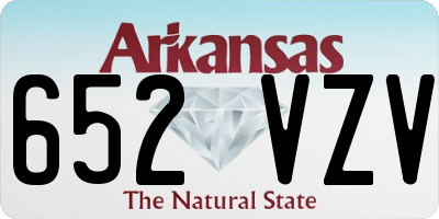 AR license plate 652VZV