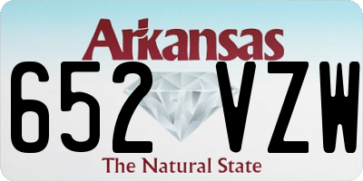 AR license plate 652VZW