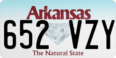 AR license plate 652VZY