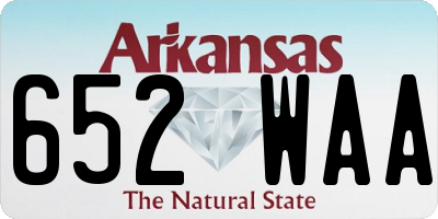 AR license plate 652WAA