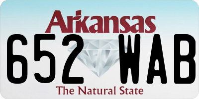 AR license plate 652WAB
