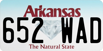AR license plate 652WAD