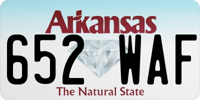 AR license plate 652WAF