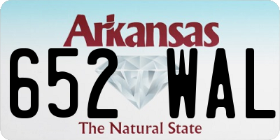 AR license plate 652WAL