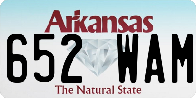 AR license plate 652WAM
