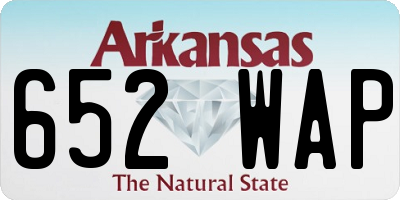 AR license plate 652WAP