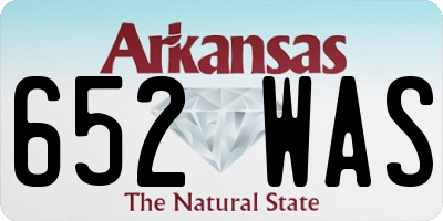 AR license plate 652WAS