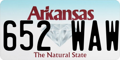 AR license plate 652WAW
