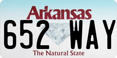 AR license plate 652WAY