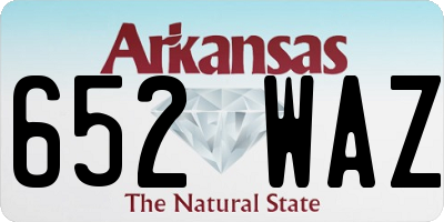AR license plate 652WAZ