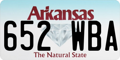 AR license plate 652WBA