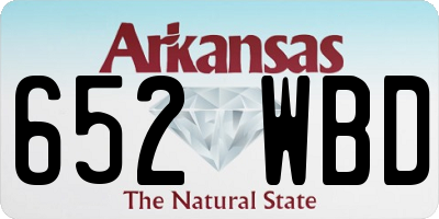AR license plate 652WBD