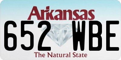 AR license plate 652WBE