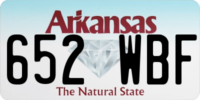 AR license plate 652WBF