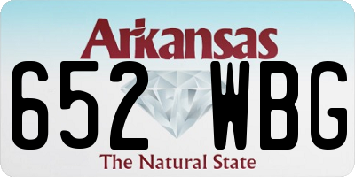 AR license plate 652WBG