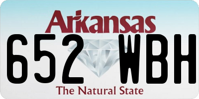 AR license plate 652WBH