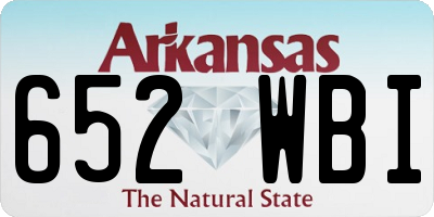 AR license plate 652WBI