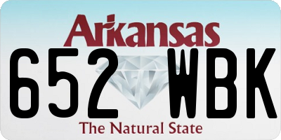 AR license plate 652WBK