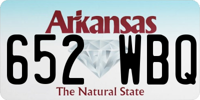 AR license plate 652WBQ