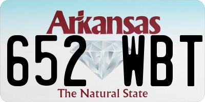AR license plate 652WBT