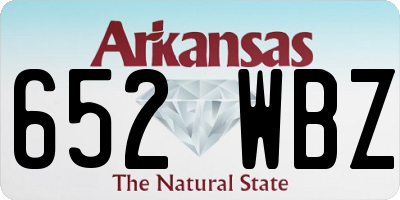 AR license plate 652WBZ