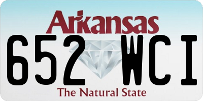 AR license plate 652WCI