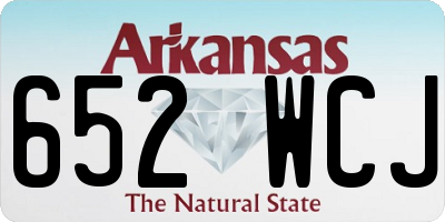 AR license plate 652WCJ