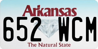 AR license plate 652WCM