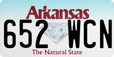 AR license plate 652WCN