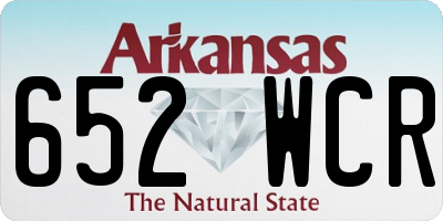 AR license plate 652WCR