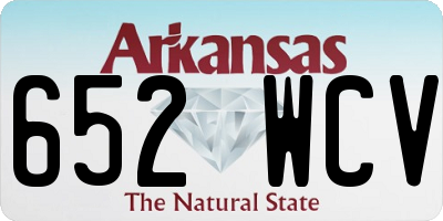 AR license plate 652WCV