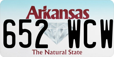 AR license plate 652WCW