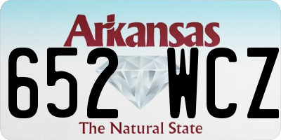 AR license plate 652WCZ