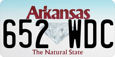AR license plate 652WDC
