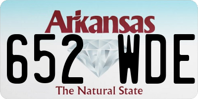 AR license plate 652WDE