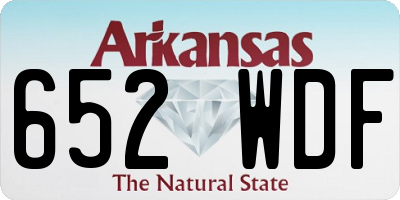 AR license plate 652WDF