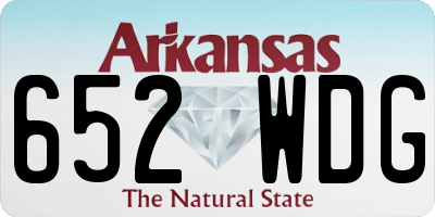 AR license plate 652WDG