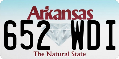 AR license plate 652WDI