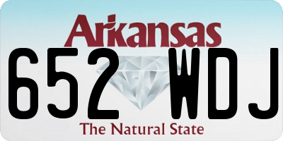 AR license plate 652WDJ