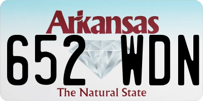 AR license plate 652WDN
