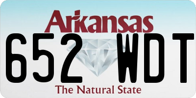 AR license plate 652WDT