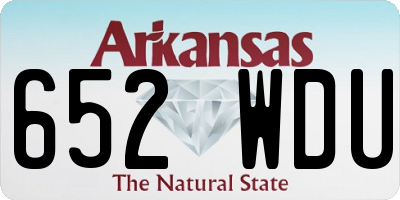 AR license plate 652WDU