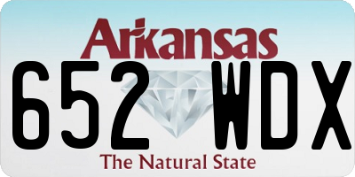 AR license plate 652WDX