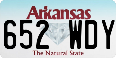 AR license plate 652WDY