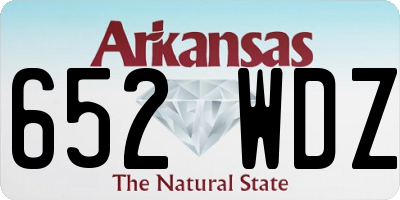 AR license plate 652WDZ