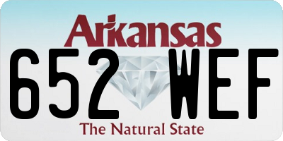 AR license plate 652WEF